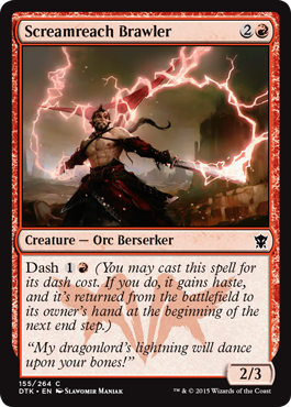 Screamreach Brawler (Dragons of Tarkir) Light Play Foil