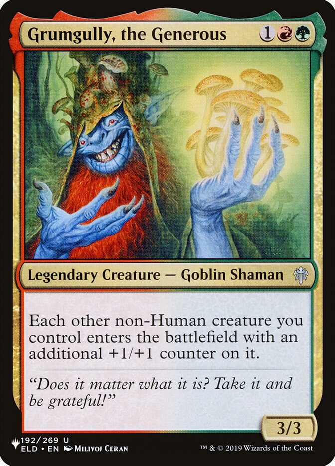 Grumgully, the Generous (The List) Light Play