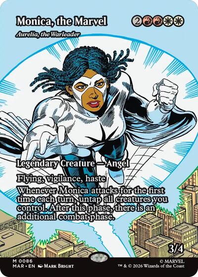 Monica, the Marvel - Aurelia, the Warleader (Borderless) (Marvel Eternal-Legal) Near Mint Foil