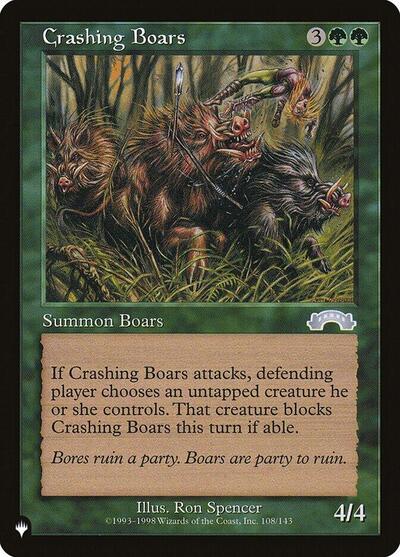 Crashing Boars (The List) Near Mint