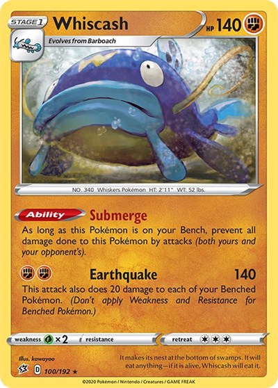 Whiscash (SWSH02: Rebel Clash) Near Mint