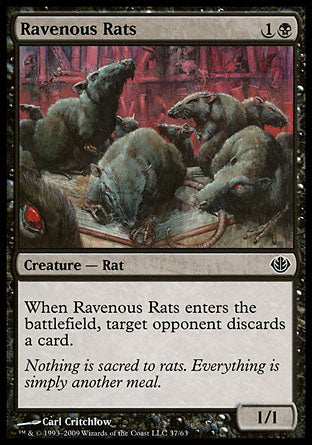 Ravenous Rats (Duel Decks: Garruk vs Liliana) Light Play