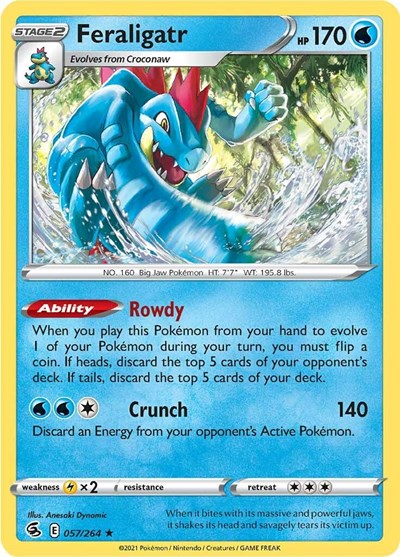 Feraligatr (SWSH08: Fusion Strike) Near Mint Reverse Holofoil