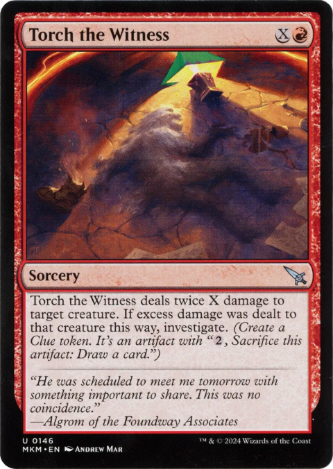 Torch the Witness (b) (Murders at Karlov Manor) Near Mint Foil