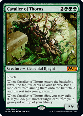 Cavalier of Thorns (Magic 2020 Core Set) Light Play