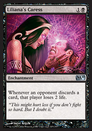 Liliana's Caress (Magic 2011 Core Set) Light Play