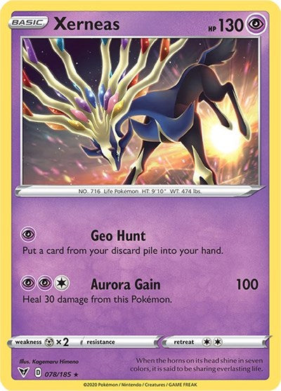 Xerneas (SWSH04: Vivid Voltage) Near Mint Reverse Holofoil