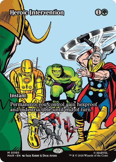 Heroic Intervention (0080) (Borderless) (Marvel Eternal-Legal) Near Mint Foil