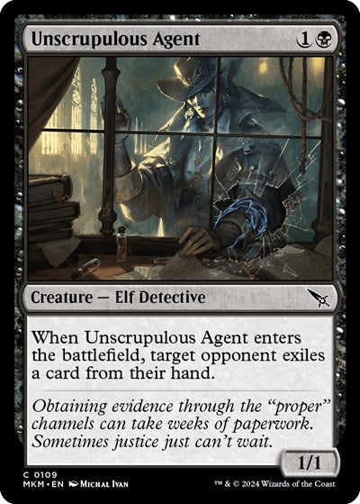 Unscrupulous Agent (Murders at Karlov Manor) Light Play Foil