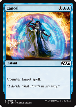 Cancel (Magic 2019 Core Set) Light Play Foil