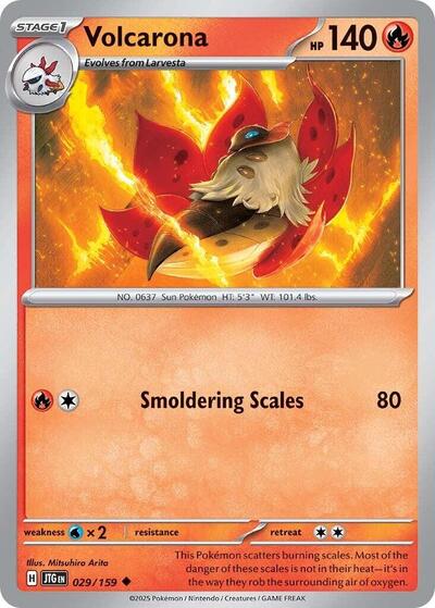 Volcarona (SV09: Journey Together) Near Mint Reverse Holofoil