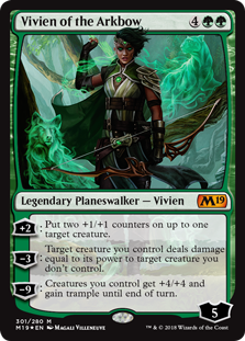 Vivien of the Arkbow (Magic 2019 Core Set) Light Play Foil