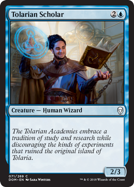 Tolarian Scholar (Dominaria) Light Play Foil