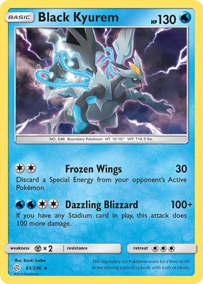 Black Kyurem (SM - Cosmic Eclipse) Near Mint Reverse Holofoil