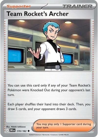 Team Rocket's Archer - 170 (SV10: Destined Rivals) Near Mint Reverse Holofoil