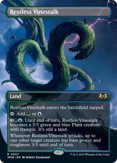 Restless Vinestalk (Borderless) (Wilds of Eldraine) Light Play