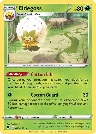 Eldegoss (SWSH07: Evolving Skies) Near Mint Reverse Holofoil