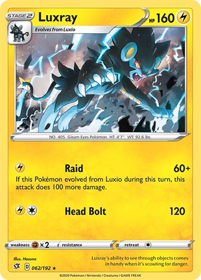 Luxray (SWSH02: Rebel Clash) Near Mint Reverse Holofoil