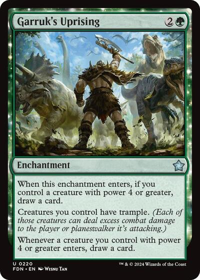 Garruk's Uprising (Foundations) Light Play Foil