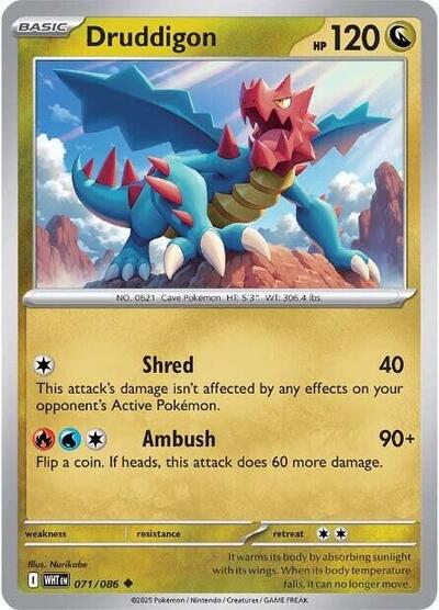 Druddigon (SV: White Flare) Near Mint Reverse Holofoil