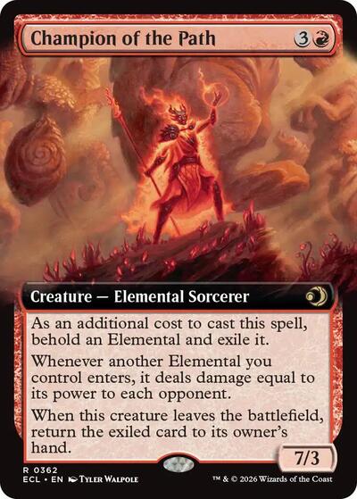 Champion of the Path (Extended Art) (Lorwyn Eclipsed) Near Mint