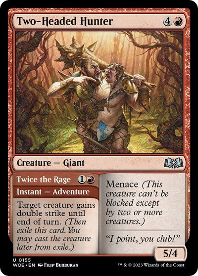 Two-Headed Hunter (Wilds of Eldraine) Near Mint Foil