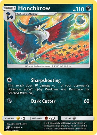 Honchkrow (SM - Unified Minds) Near Mint Reverse Holofoil