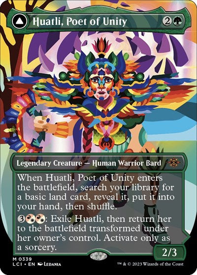 Huatli, Poet of Unity (Borderless) (The Lost Caverns of Ixalan) Near Mint Foil