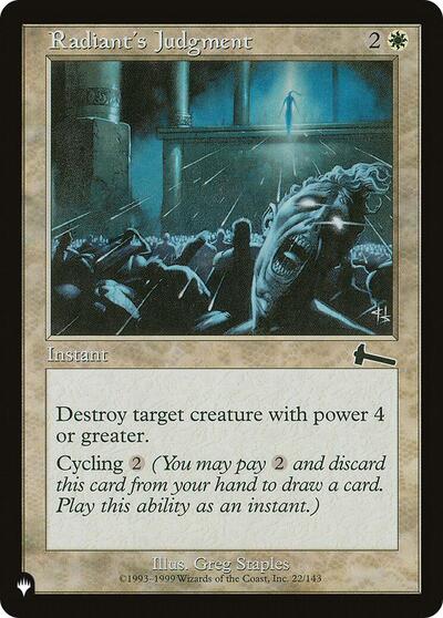 Radiant's Judgment (The List) Near Mint