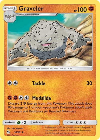 Graveler (Hidden Fates) Near Mint Reverse Holofoil