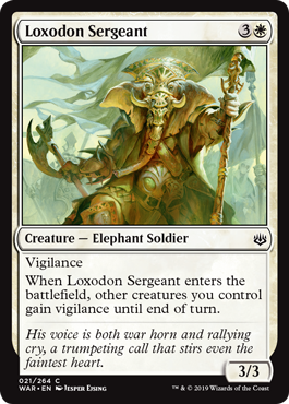 Loxodon Sergeant (War of the Spark) Light Play Foil