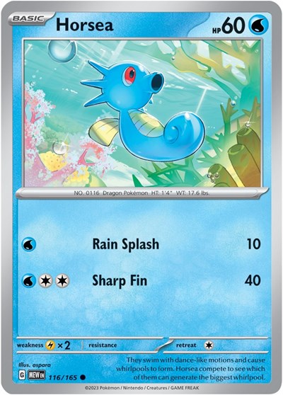 Horsea (Scarlet and Violet: 151) Near Mint Reverse Holofoil