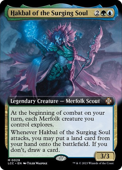 Hakbal of the Surging Soul (Extended Art) (Commander: The Lost Caverns of Ixalan) Light Play