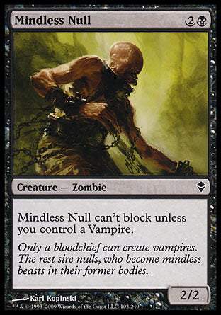 Mindless Null (Zendikar) Light Play Foil
