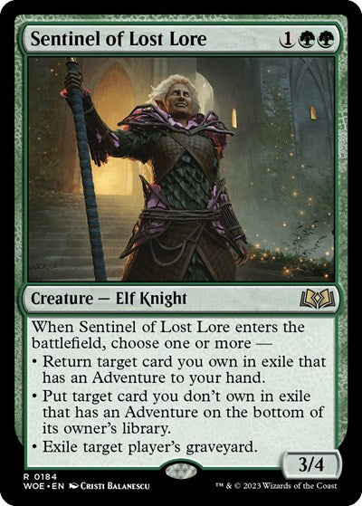 Sentinel of Lost Lore (Wilds of Eldraine) Near Mint Foil