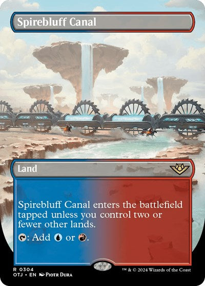 Spirebluff Canal (Borderless) (Outlaws of Thunder Junction) Near Mint