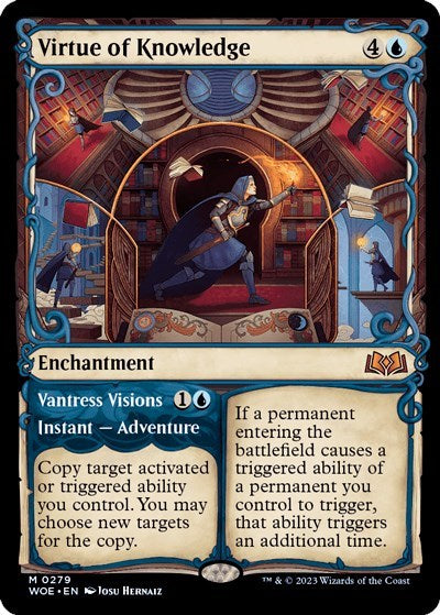 Virtue of Knowledge (Showcase) (Wilds of Eldraine) Light Play