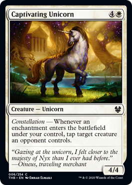 Captivating Unicorn (Theros Beyond Death) Light Play Foil