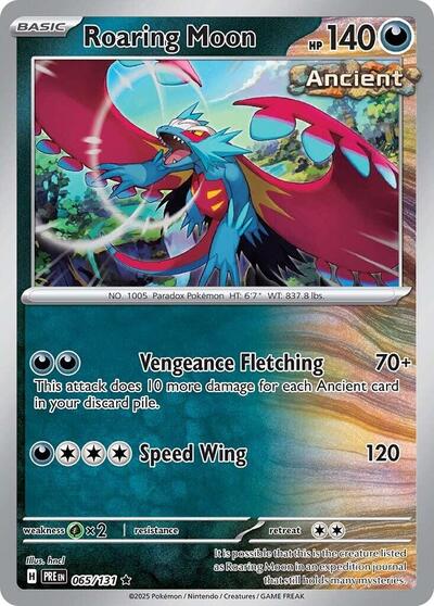 Roaring Moon (SV: Prismatic Evolutions) Near Mint Reverse Holofoil