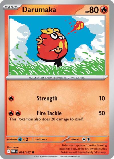 Darumaka (SV06: Twilight Masquerade) Near Mint Reverse Holofoil