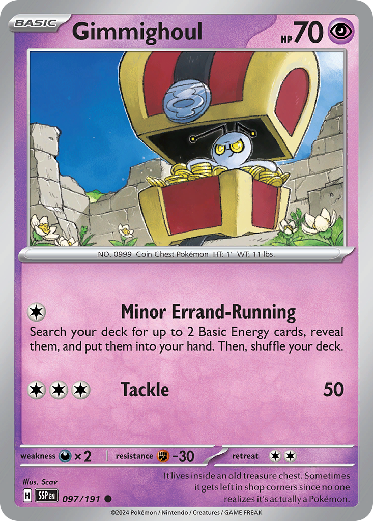 Gimmighoul (SV08: Surging Sparks) Near Mint Reverse Holofoil