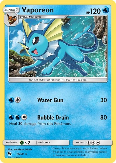 Vaporeon (Hidden Fates) Near Mint Reverse Holofoil