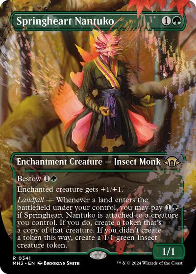 Springheart Nantuko (Borderless) (Modern Horizons 3) Light Play Foil