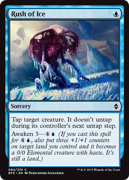 Rush of Ice (Battle for Zendikar) Light Play Foil