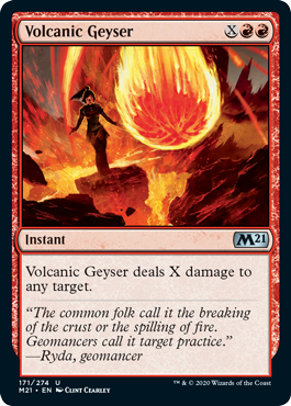 Volcanic Geyser (Magic 2021 Core Set) Light Play Foil