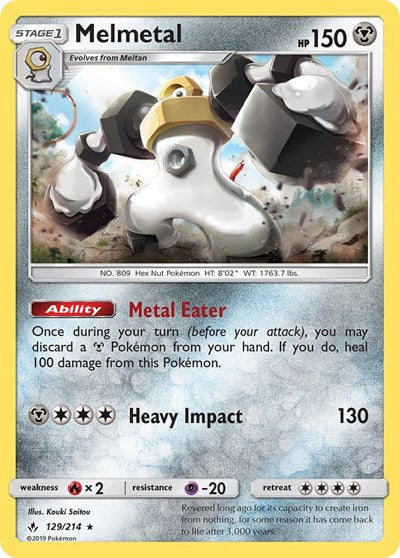 Melmetal (SM - Unbroken Bonds) Near Mint Reverse Holofoil