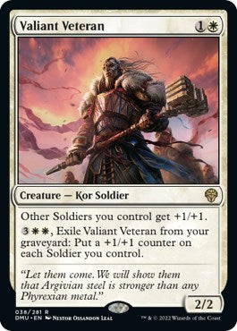 Valiant Veteran (Dominaria United) Light Play