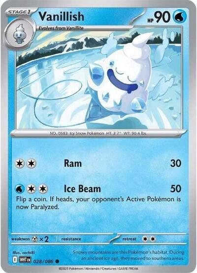 Vanillish (SV: White Flare) Near Mint Reverse Holofoil