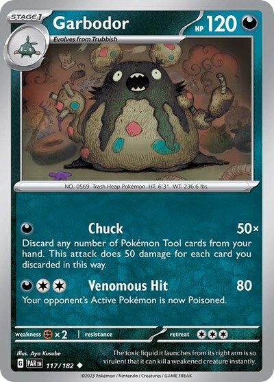 Garbodor - 117 (Scarlet and Violet: Paradox Rift) Near Mint