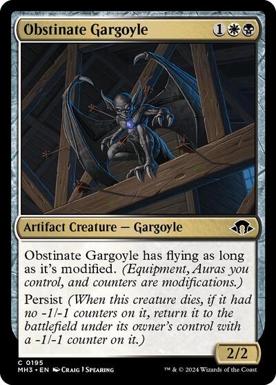 Obstinate Gargoyle (Modern Horizons 3) Light Play Foil